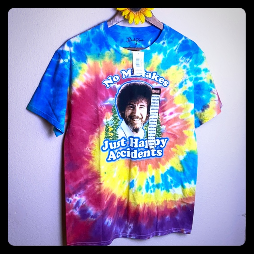Bob Ross tie dye t shirt medium Spencer’s